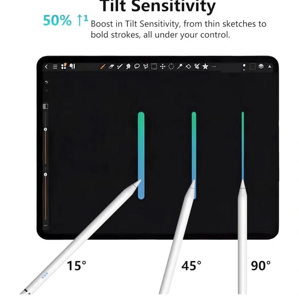 White Active Stylus Pen for Tablets - Precision Touch